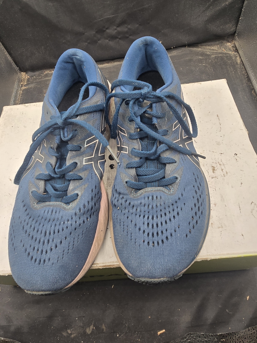 ASICS Blue Mesh Running Shoes